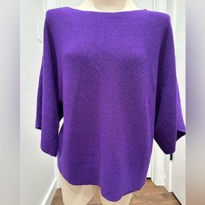 Eileen Fisher Merino Wool Royal Purple Sweater Small/petite